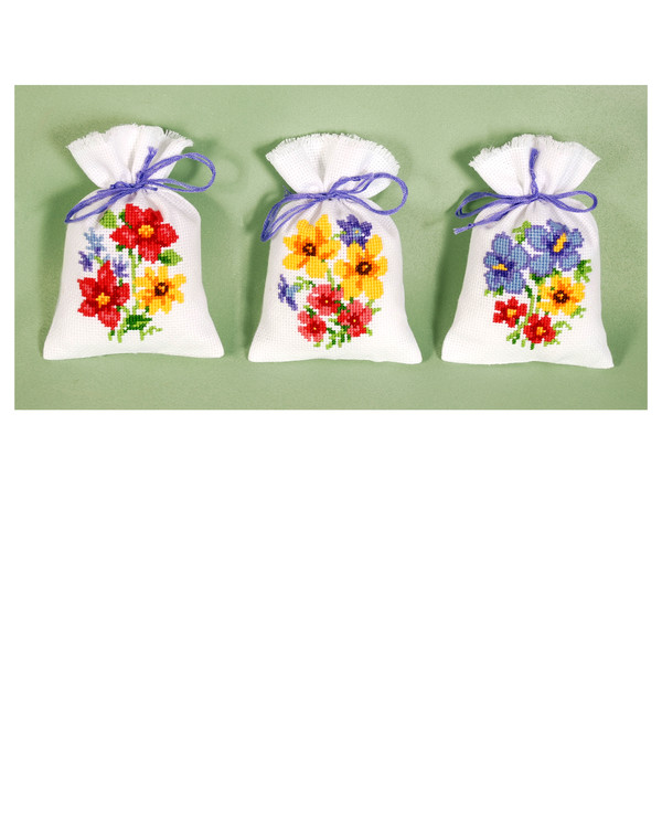 Dufttütchen Blumen 3-er Pack