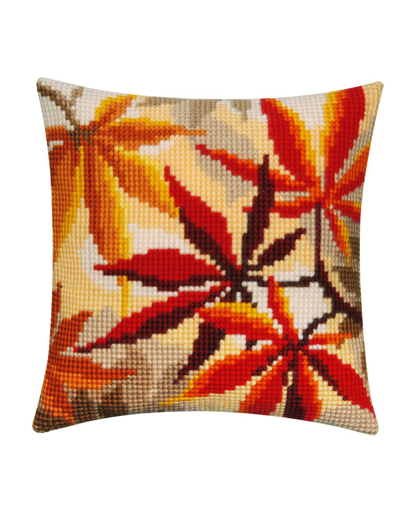 Stickpackung Kissen Herbstlaub