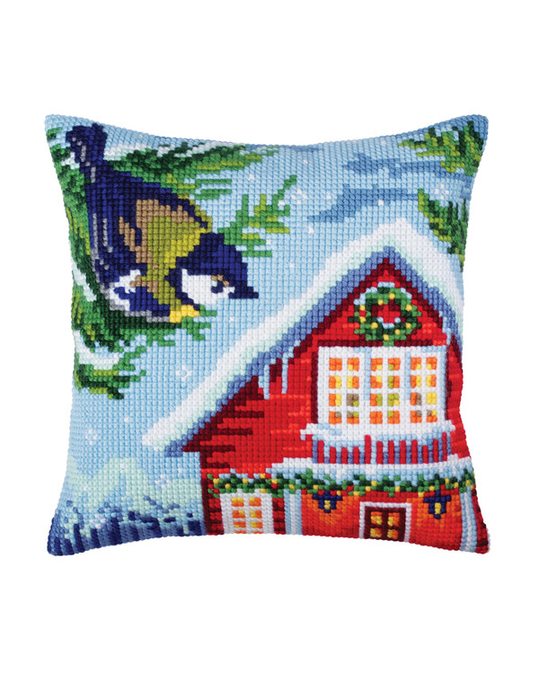 Broderikit Kudde Väntan på julen