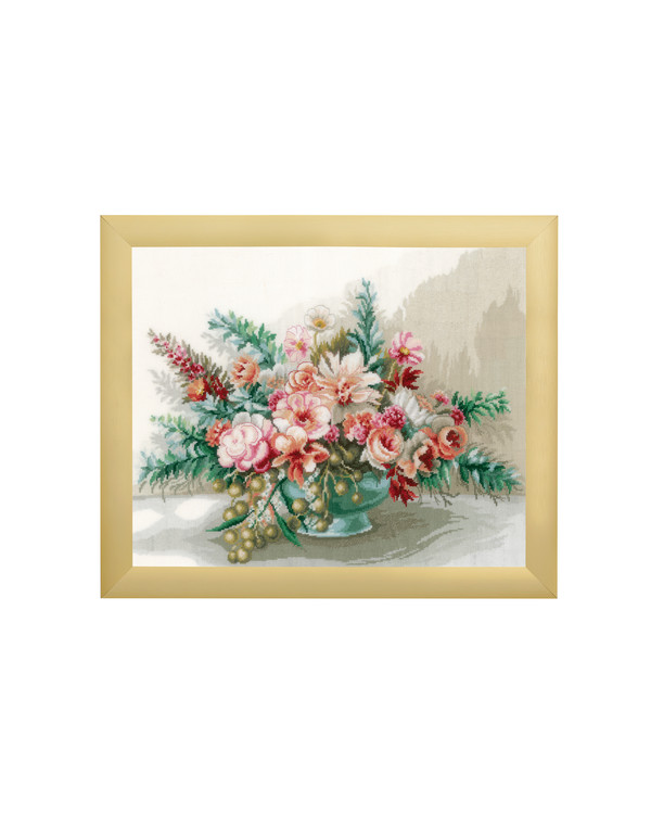 Broderikit Tavla Bukett med blommor