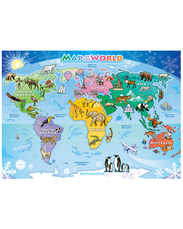 Puzzle Kontinente 35 Teile