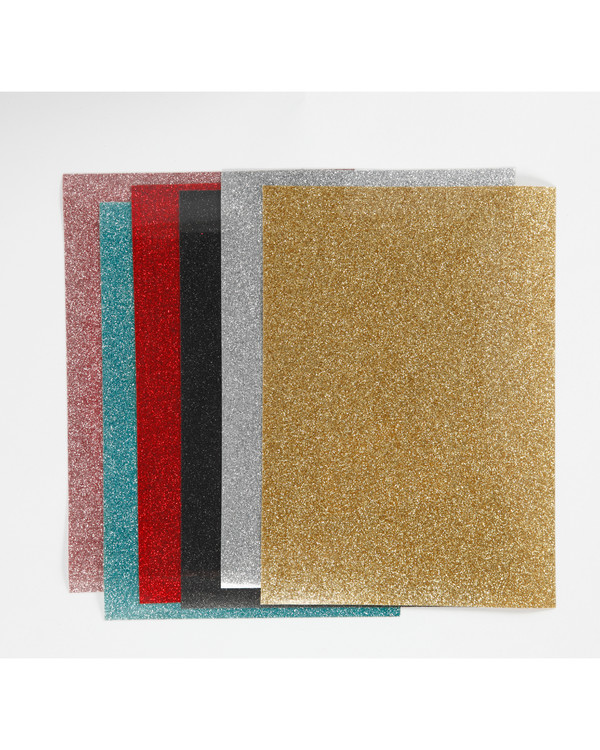 Strykestoff Glitter 6-pk
