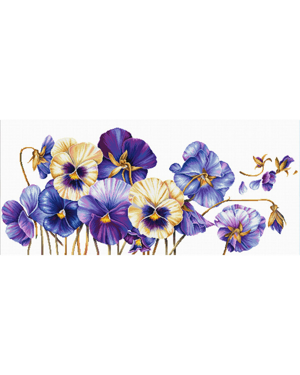 Broderipakke Bilde Stemorsblomster