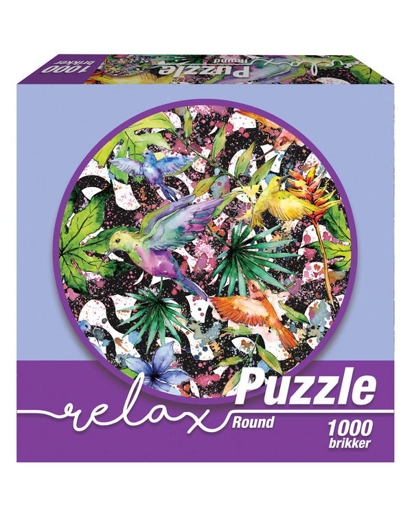 Rundt puslespill Kolibrier 1000 biter