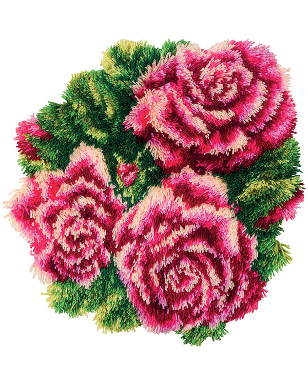 Knüpfmatte Rosen