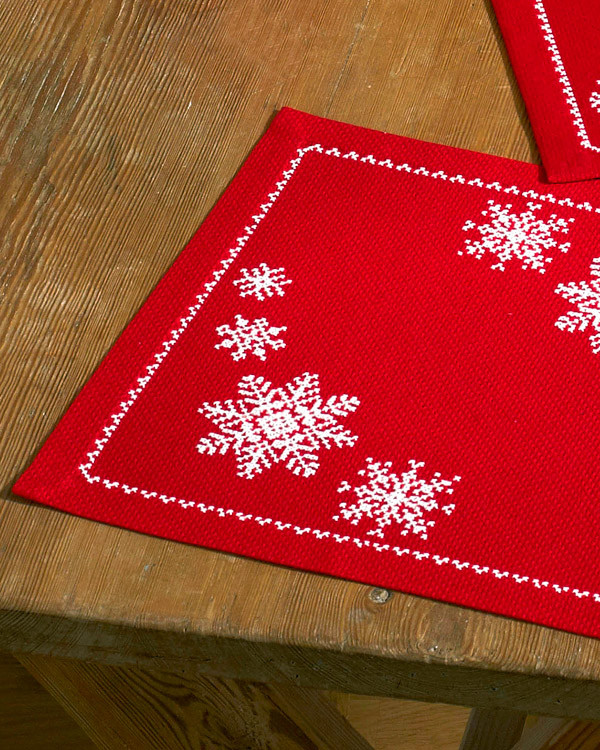 Broderikit Duk Snöflingor