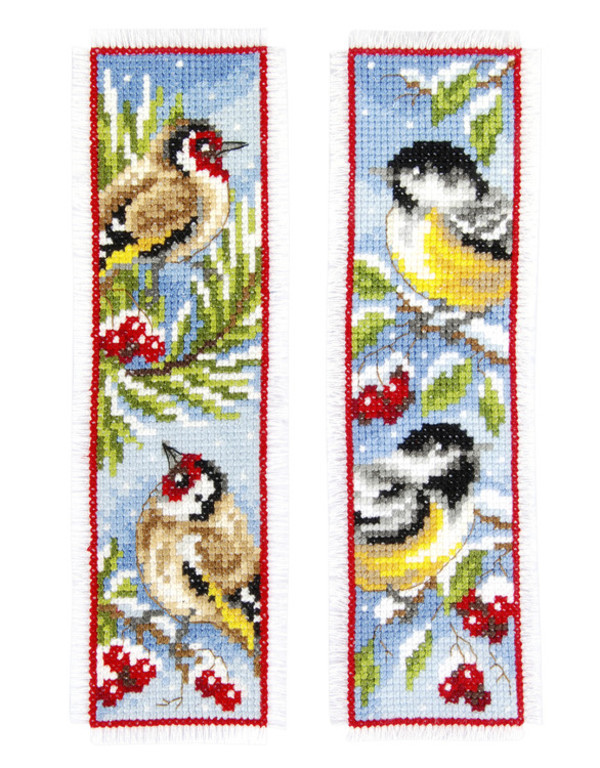Lesezeichen Wintervögel 2-er Pack