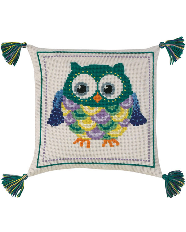 Broderikit Kudde Ugglan Louie
