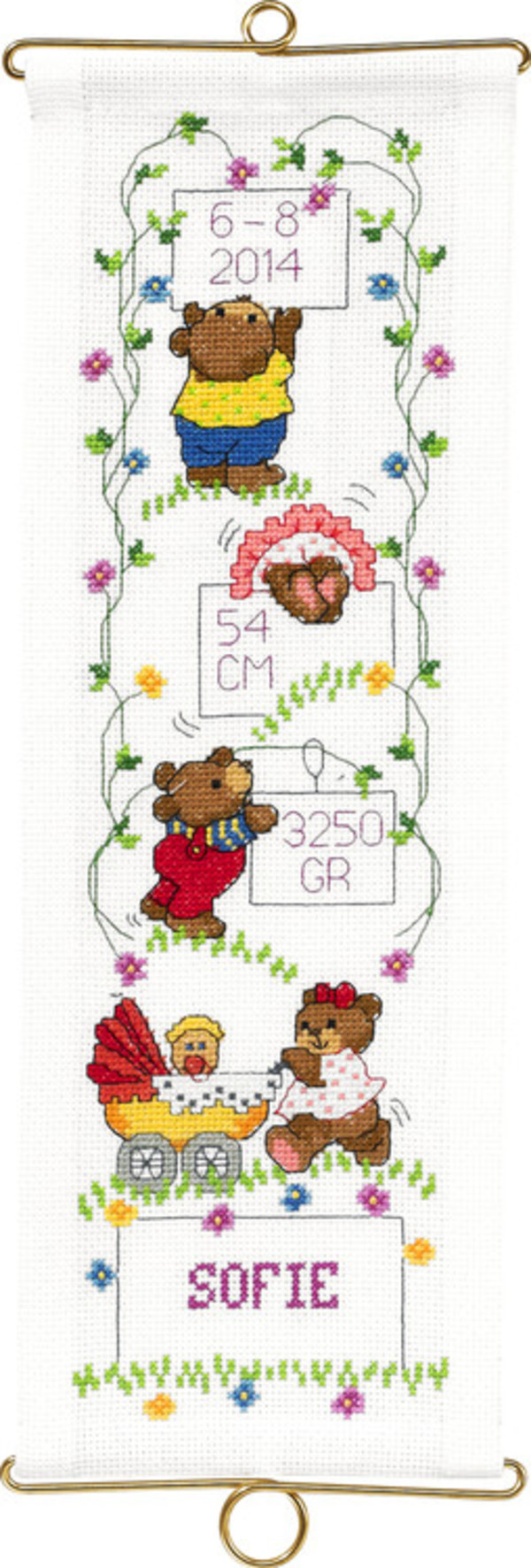 Broderikit Födelsevepa Flicka