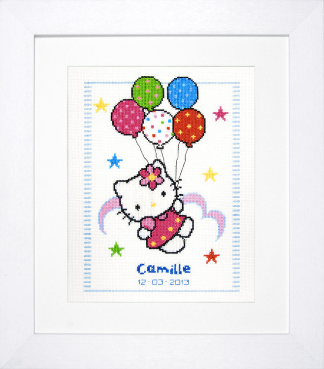 Broderikit Födelsetavla Hello Kitty