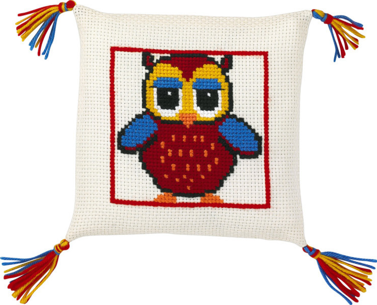Broderikit Kudde Uggla