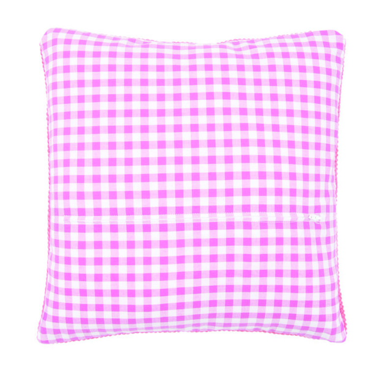 Putebakstykke rosa/hvitt med glidelås