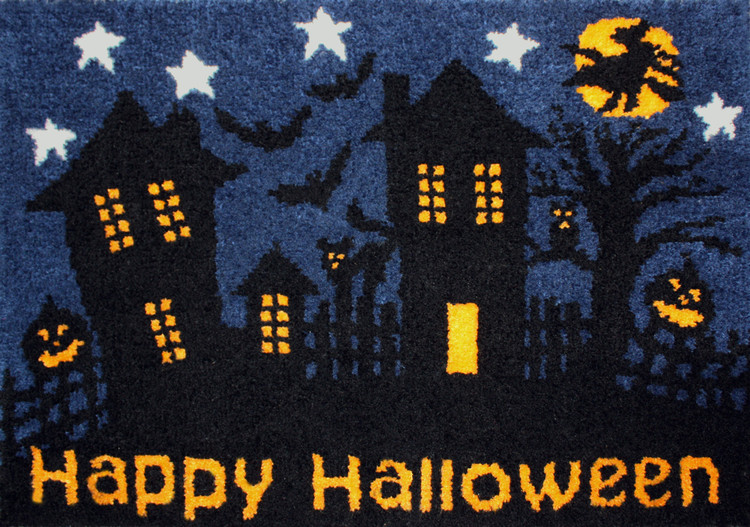 Knüpfmatte Happy Halloween