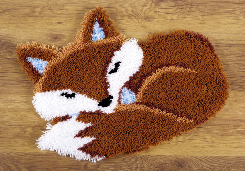 Knüpfmatte Schläfriger Fuchs