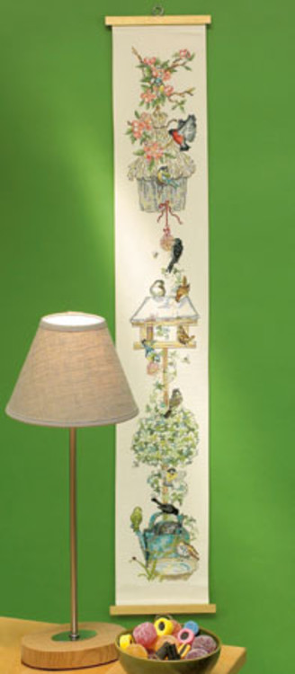 Broderikit Klocksträng Fågelbord