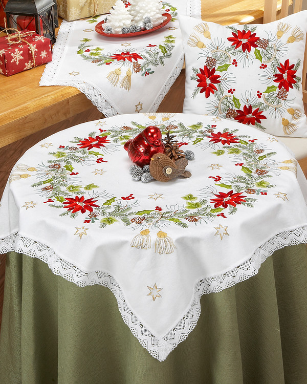 Mitteldecke Weihnachtssterne
