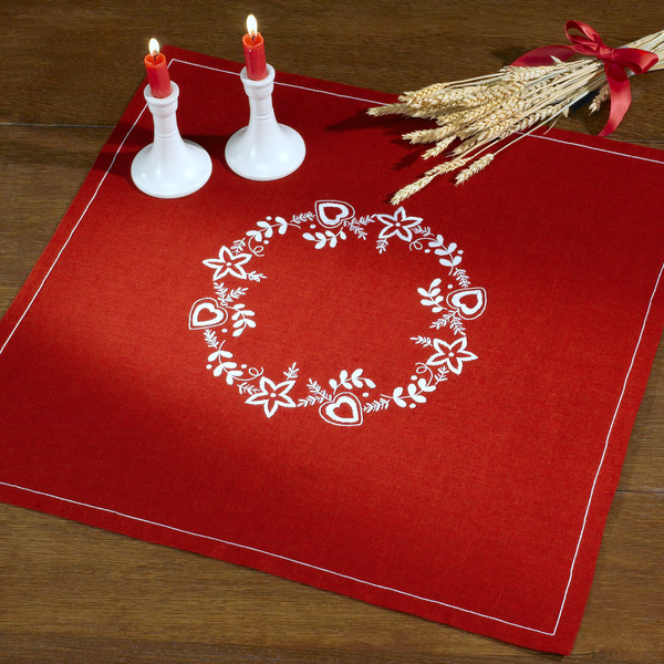Broderikit Duk Julkrans