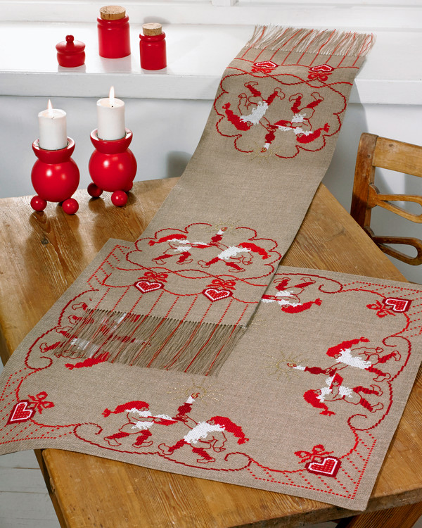 Broderikit Duk Juleljuset skiner