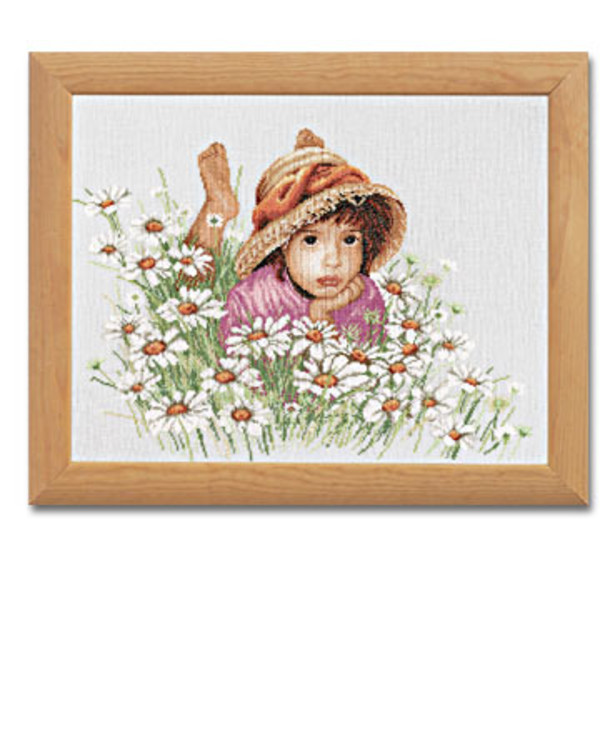 Broderikit Tavla Blomsterflicka