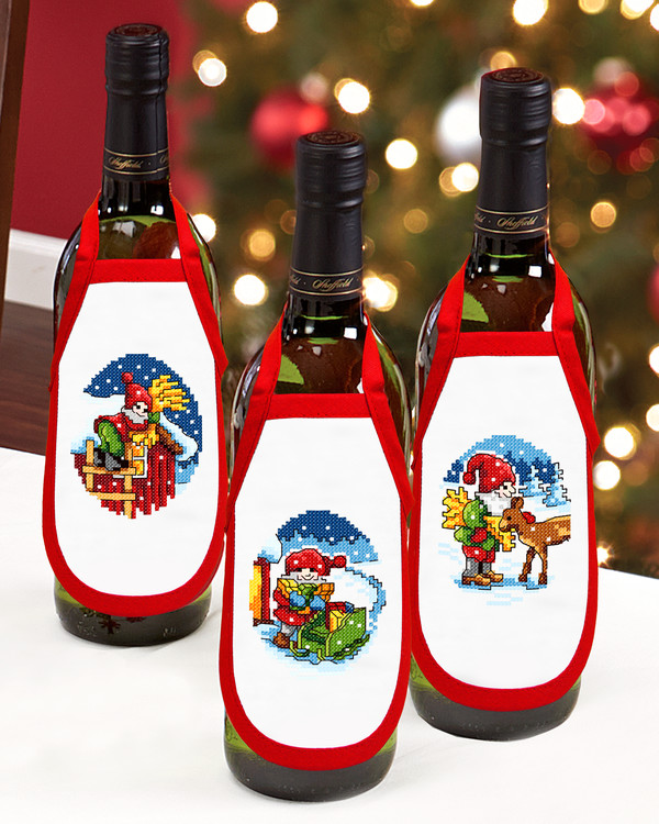 Flaskeforklær Juletider 3-pk