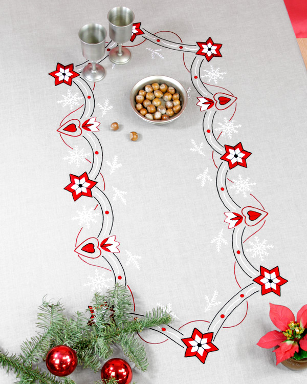 Broderikit Middagsduk Frostflingor