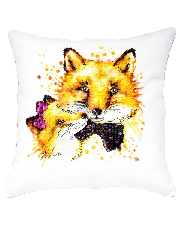 Broderikit Kudde Mysiga rävar