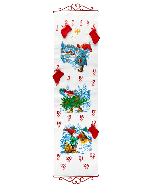 Broderikit Kalender Julförberedelser
