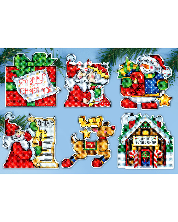 Plastik Canvas Weihnachten 6-er Pack