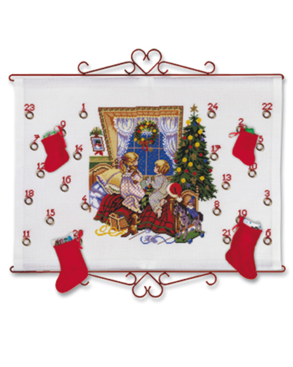 Broderikit Kalender Julönskningar