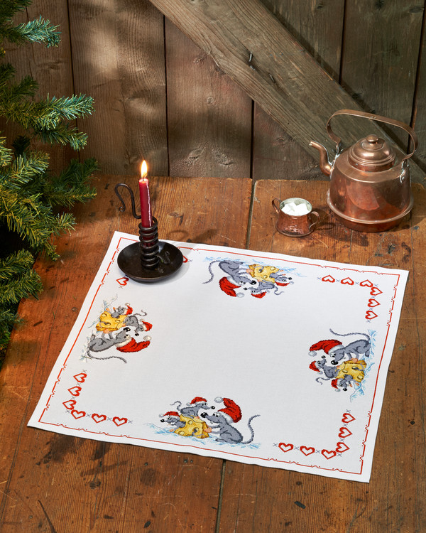 Broderikit Duk Mössens jul