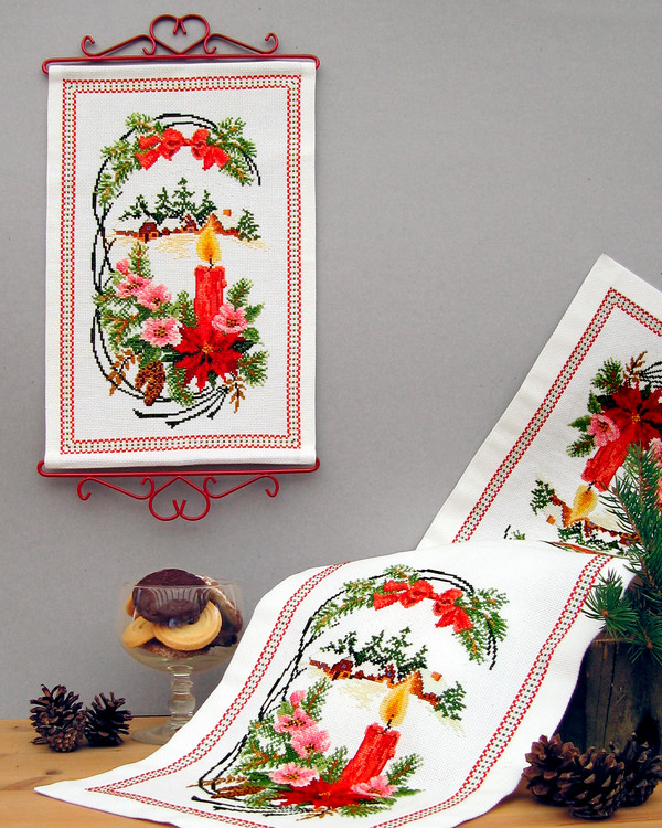 Veggteppe Julelyset
