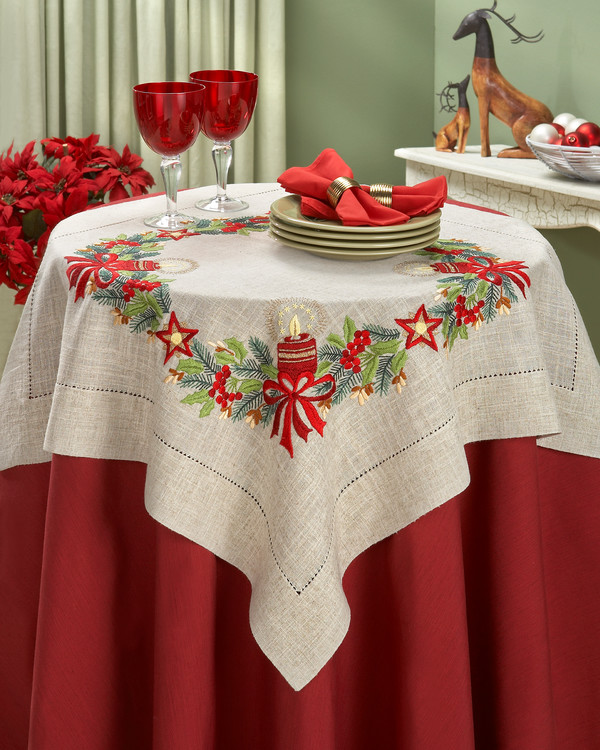Broderikit Duk Rött juleljus