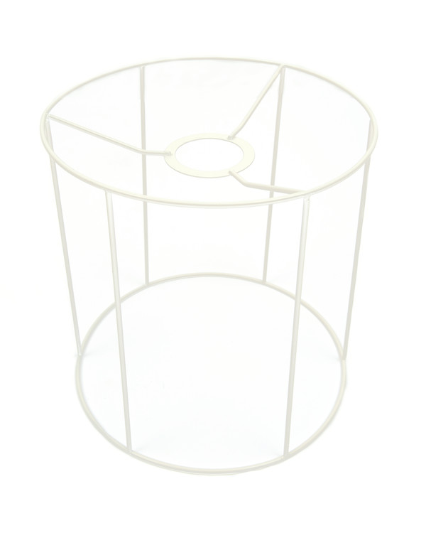 Lampskärm vit metall