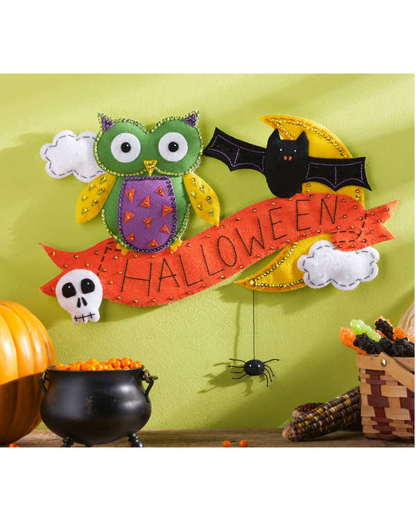 Filtbroderi Halloween
