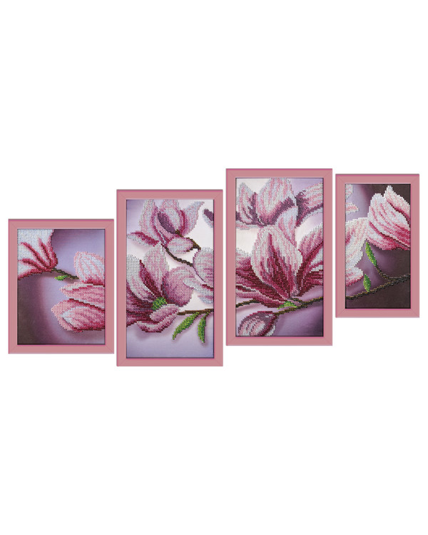 Perlebroderi Magnolia 4 deler