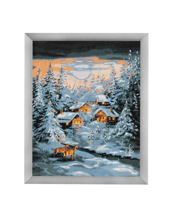 Stramin Winteridylle mit oder ohne Garn