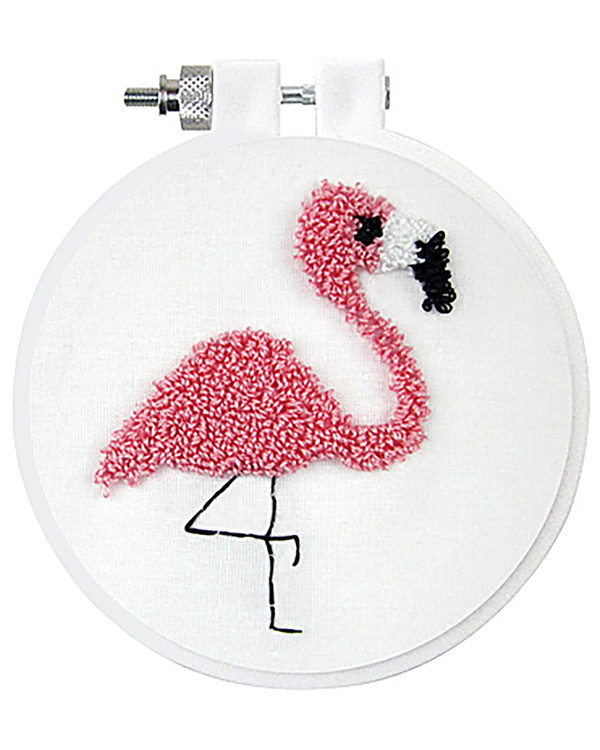 Punch needle -pakkaus Flamingo