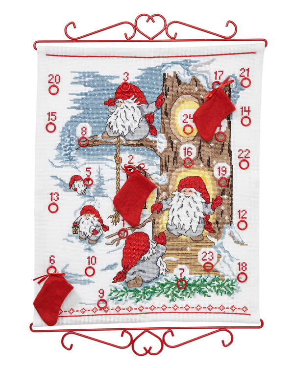 Broderikit Kalender Hjemmet i træet