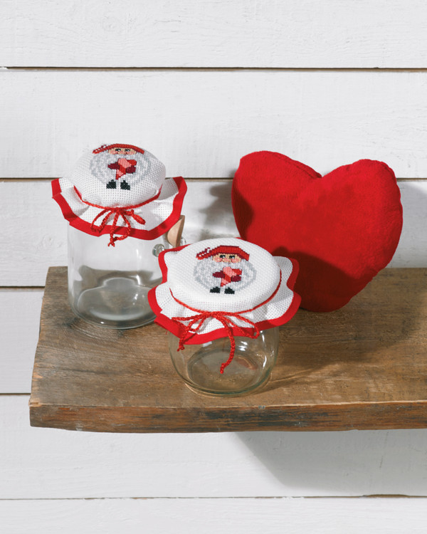 Syltetøyglassduk Nisse 2-pk