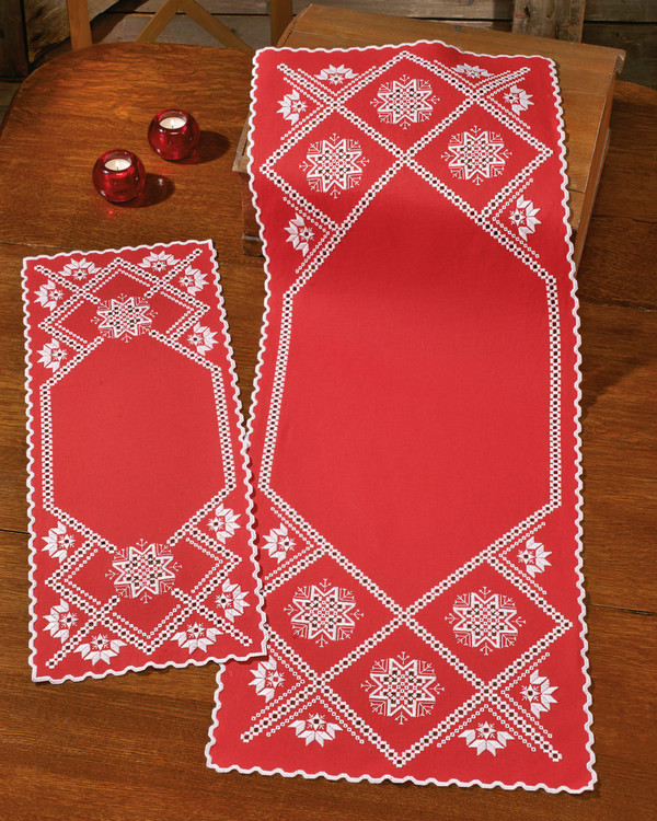 Läufer Weihnachtssterne