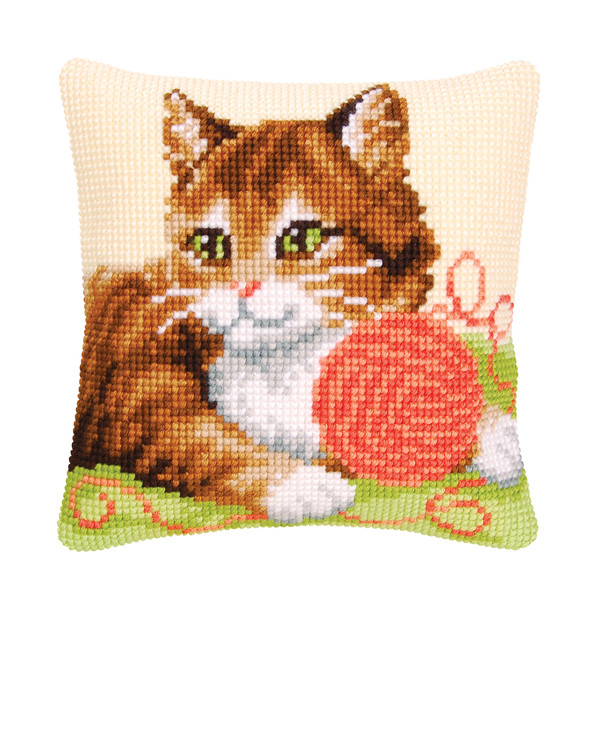 Broderipakke Pute Lekende katt