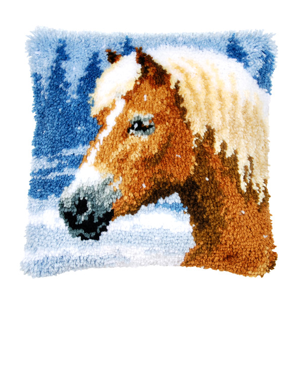 Knüpfkissen Schönes Pferd