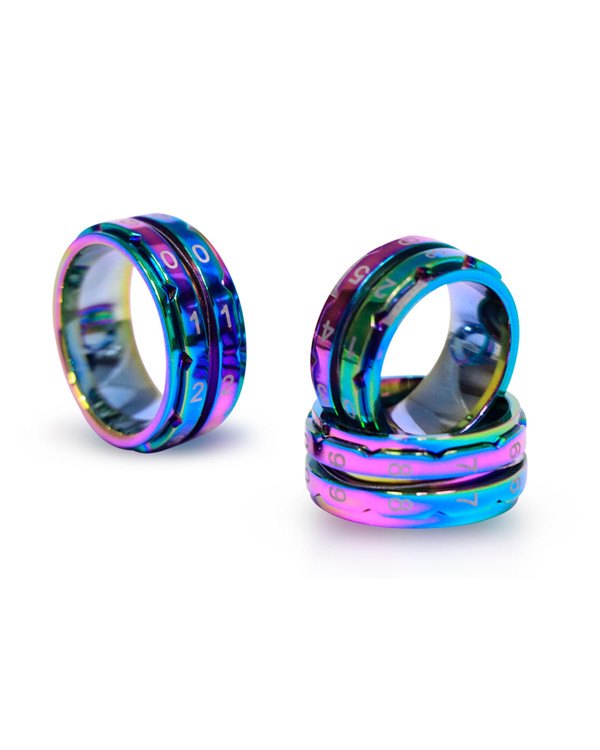 Varvräknare KnitPro ring regnbågsfärg