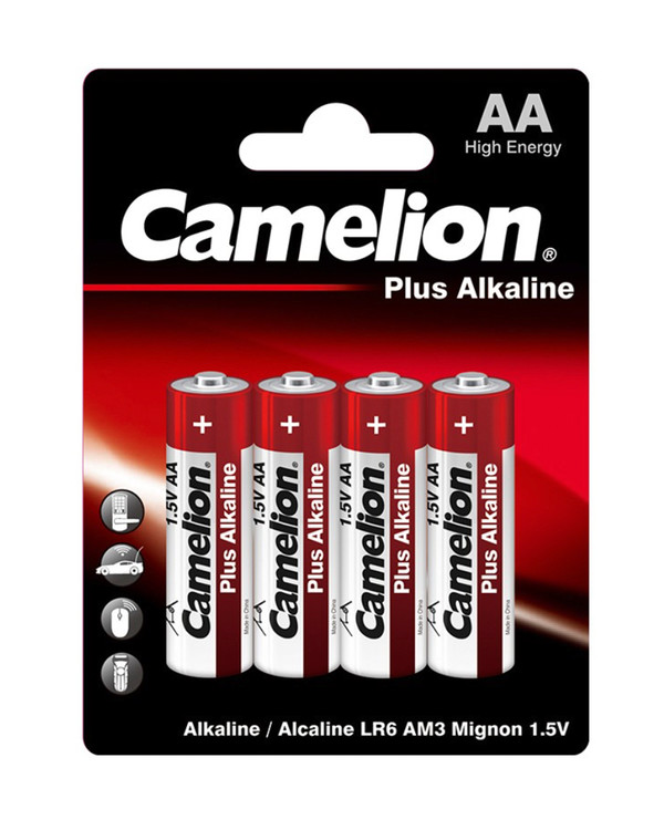 Batterier alkaliska 4-p AA
