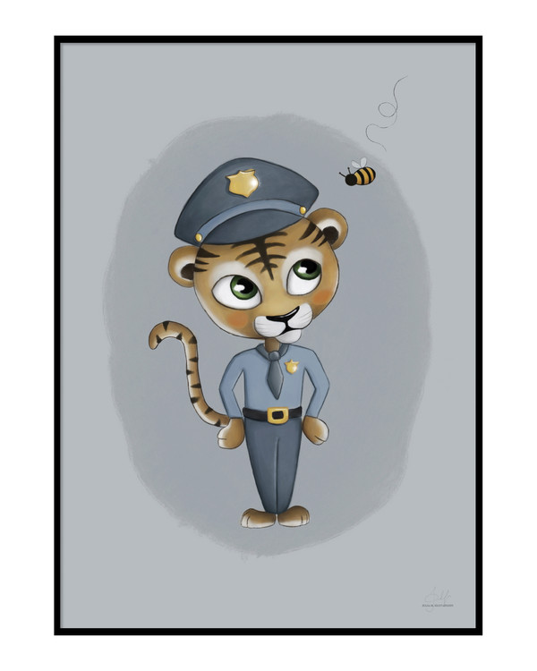 Baby tiger police Poster