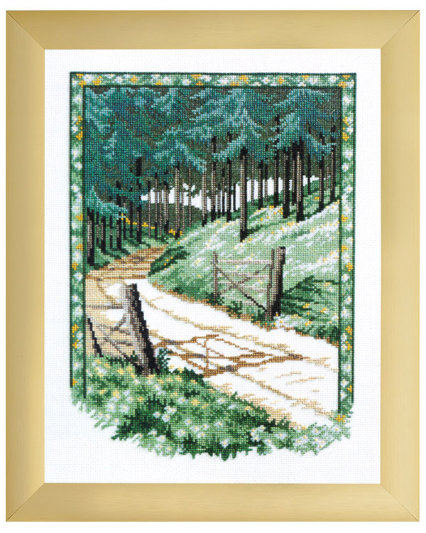 Broderikit Tavla Skogsvägen