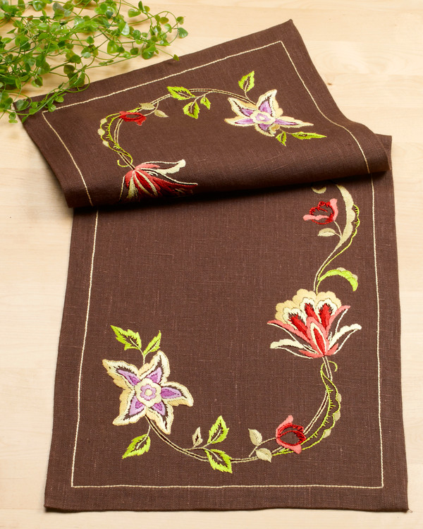 Broderikit Löpare Blomsterband